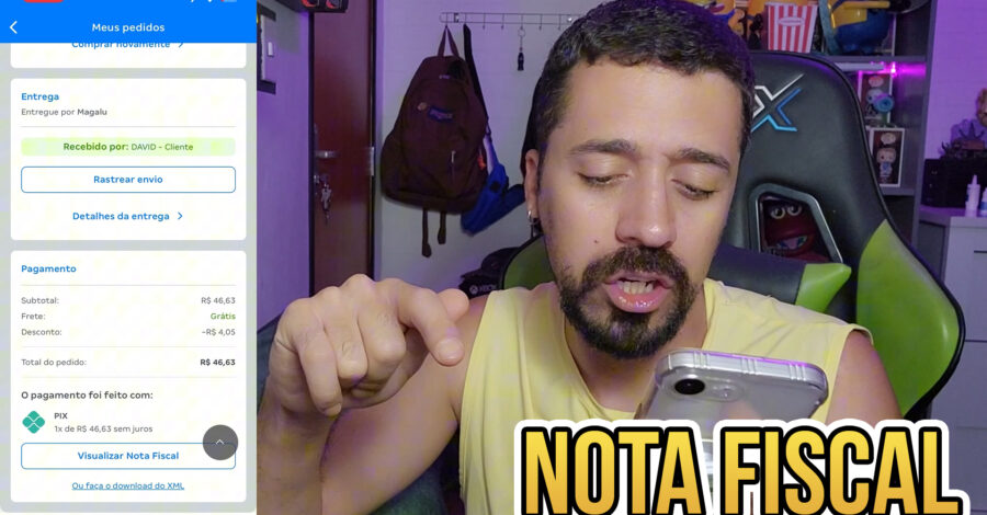ONDE ENCONTRAR NOTA FISCAL DE UM PRODUTO COMPRADO NO APP MAGALU
