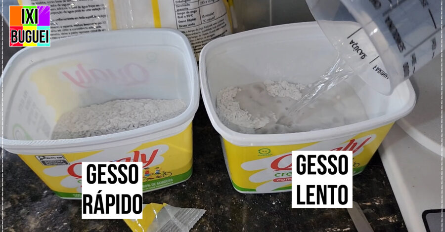 🤔 TESTEI O GESSO RÁPIDO E O LENTO… E ACHEI QUE O RÁPIDO SOLTOU MAIS ÁGUA