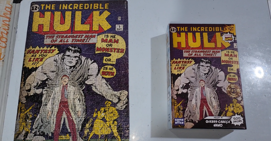 FINALIZADO: quebra cabeça HULK PRIMEIRA APARIÇÃO – GAME OFFICE