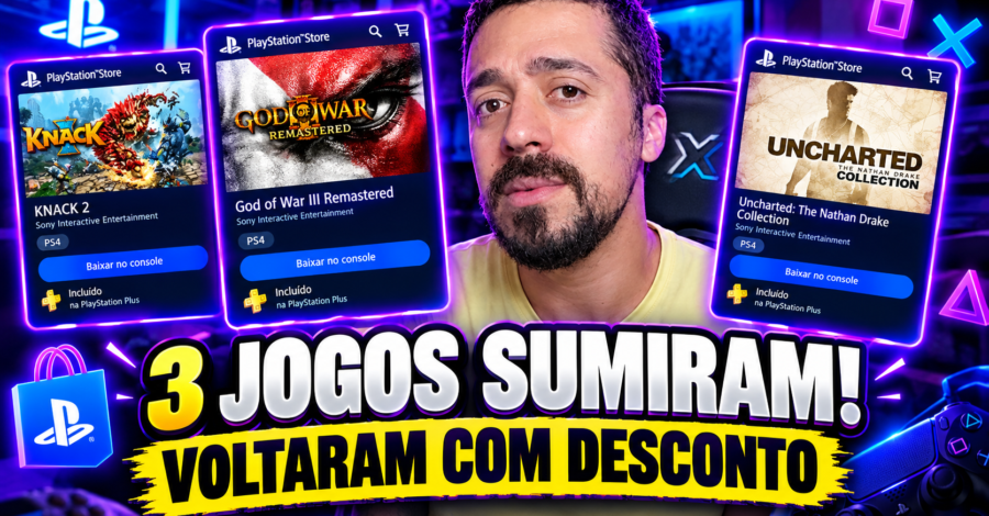 3 JOGOS SUMIRAM DA PS STORE E DEPOIS RETORNARAM COM DESCONTO